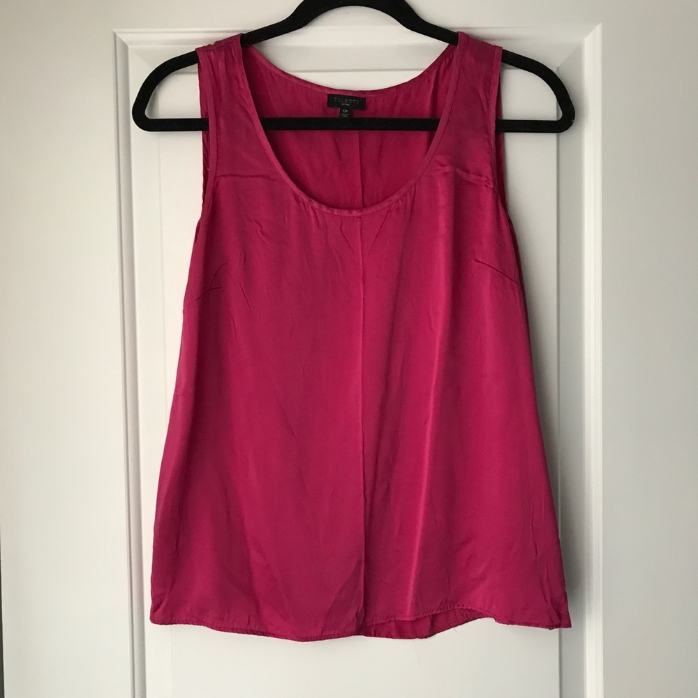 Talbots Shimmering Magenta Flow Tank Top